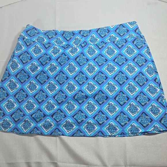 LULU B Blue Turtles Golf Tennis Pickleball Activewear Skort Sz XL UPF50 - Picture 9 of 9